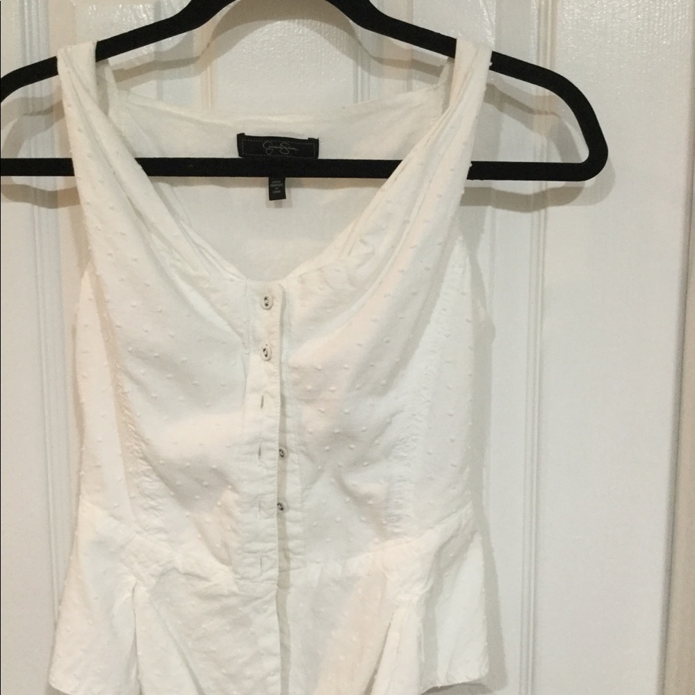 Jessica Simpson Sintra White Twist Sleeveless